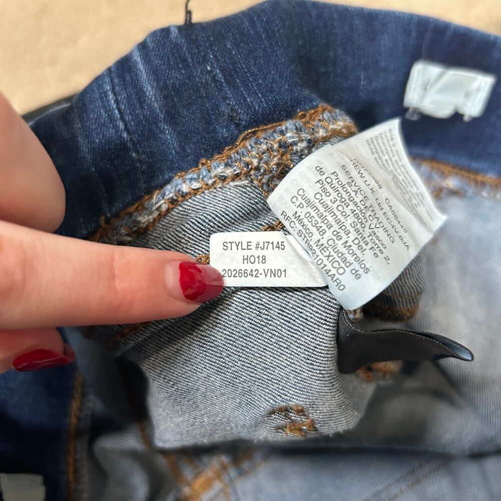 Madewell Blue Pull on Jeans Medium wash Blue Denim Skinny Mid Rise Size 26 - Picture 9 of 9